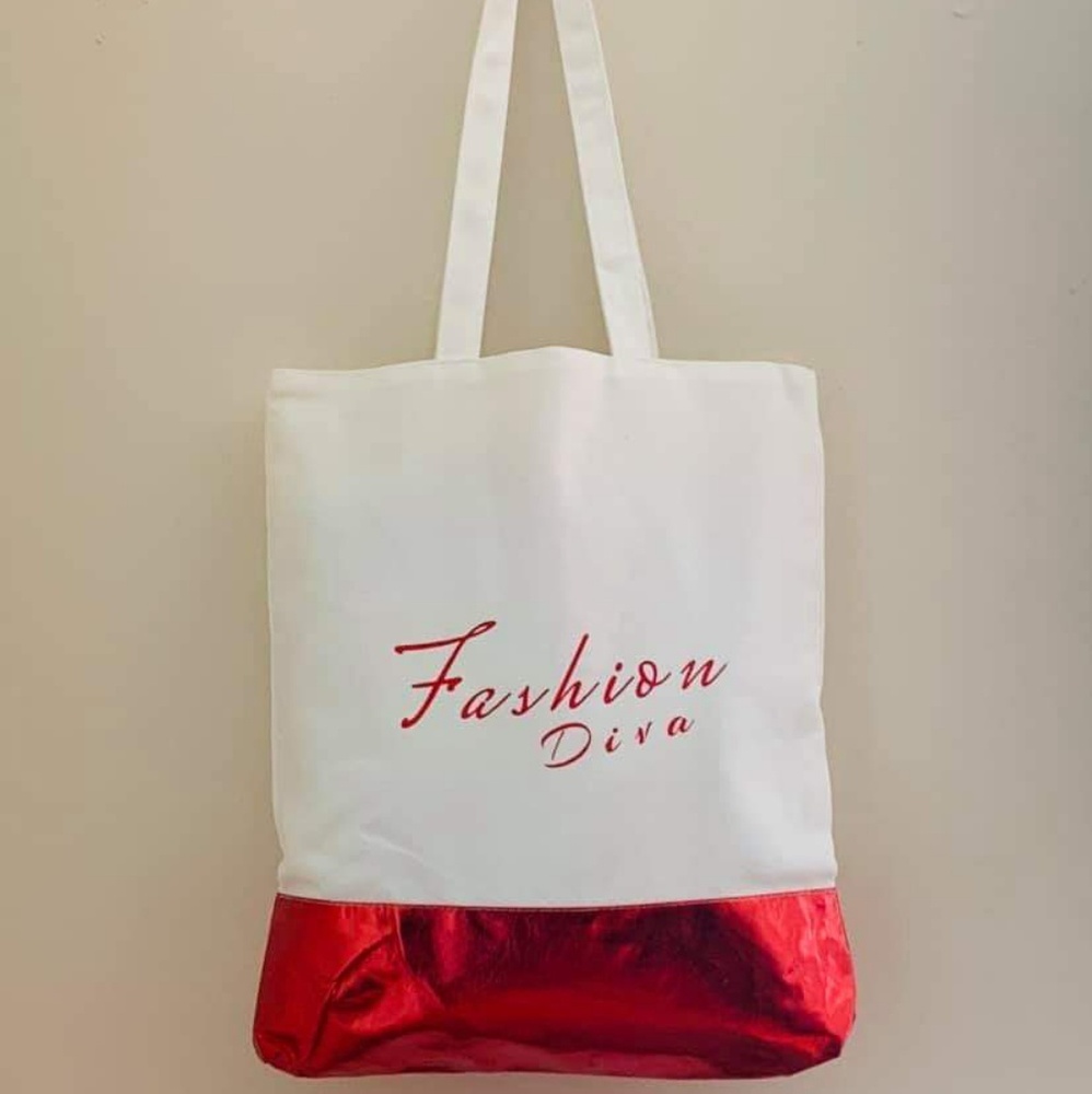 Canvas PU Leather Fashion Diva Tote Bags